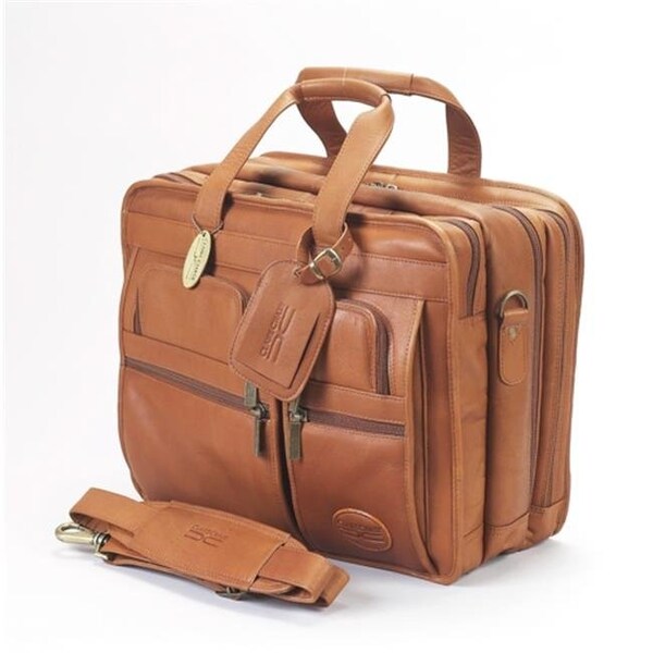 Claire Chase Claire Chase 154E-saddle Executive Computer Briefcase X-wide - Saddle 844739026876 - main